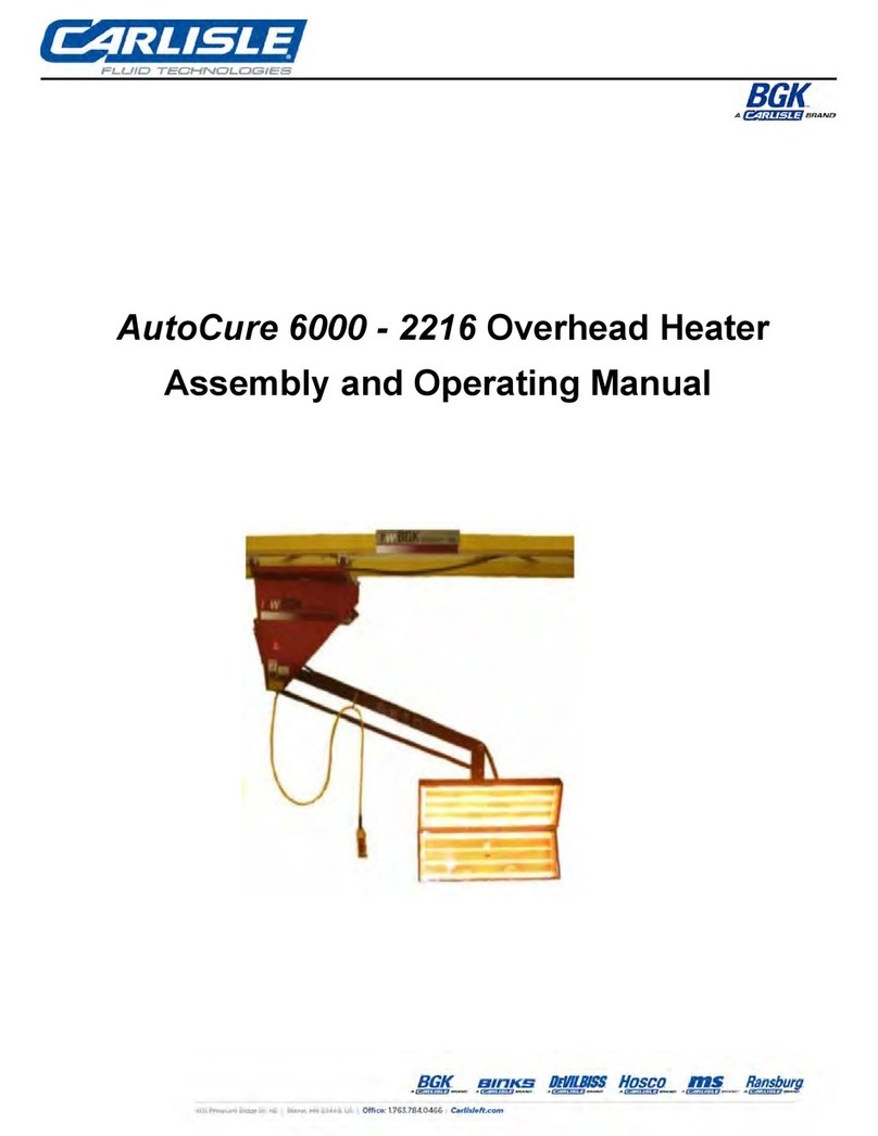 Carlisle BGK AutoCure 6000-2216 Assembly and operating manual