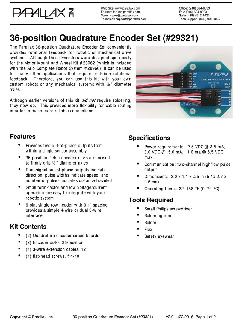 Parallax Quadrature Encoder Set User manual