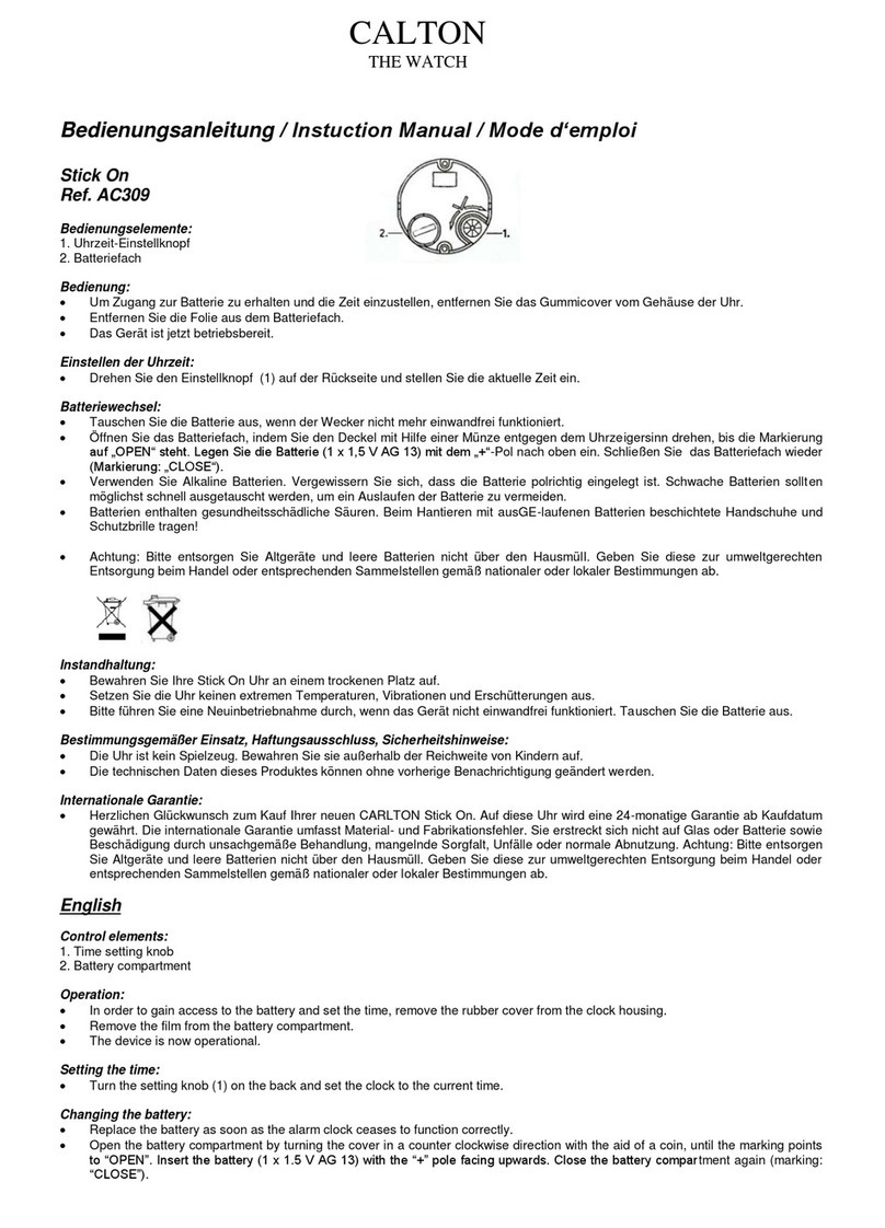 Carlton AC309 Instuction manual