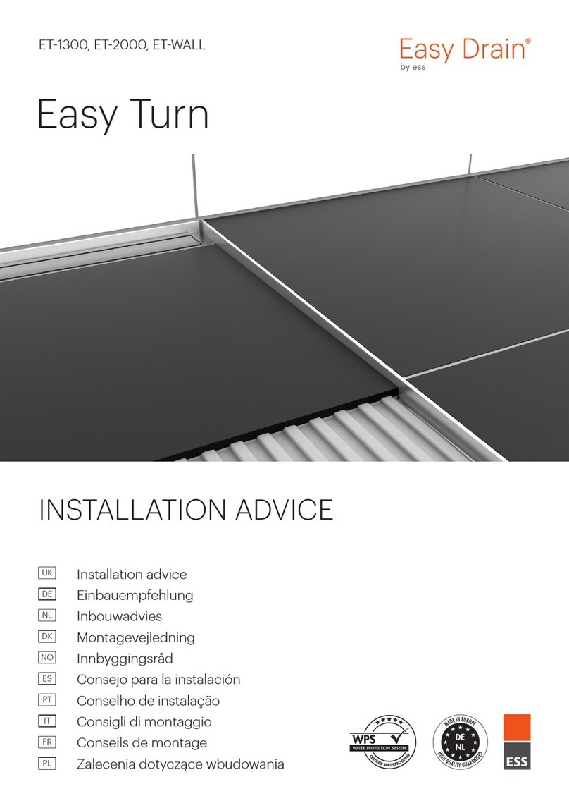 ESS Easy Drain Easy Turn ET-1300 Installation and operating instructions