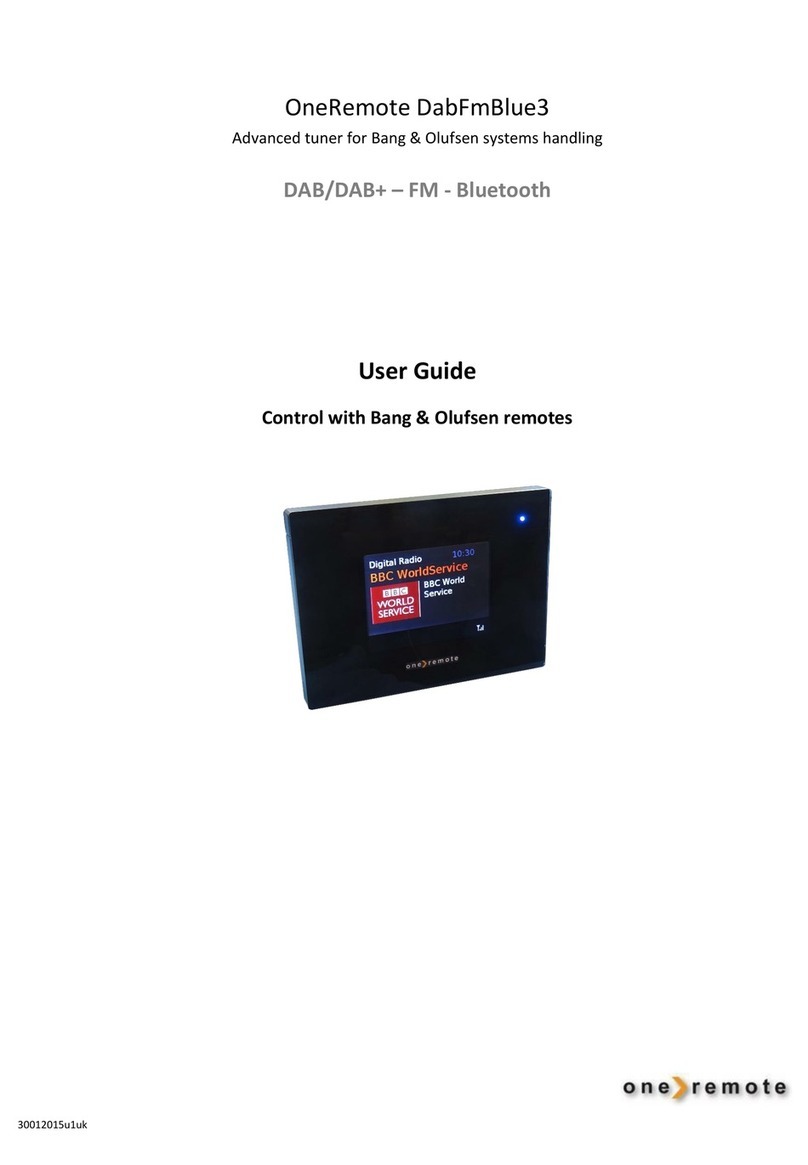 One Remote DabFmBlue3 User manual One Remote DabFmBlue3 User manual
