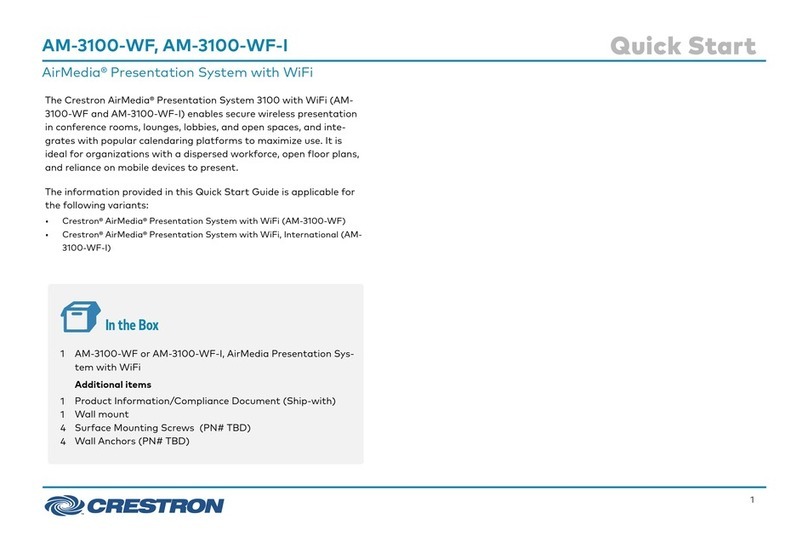 Crestron AM-3100-WF User manual