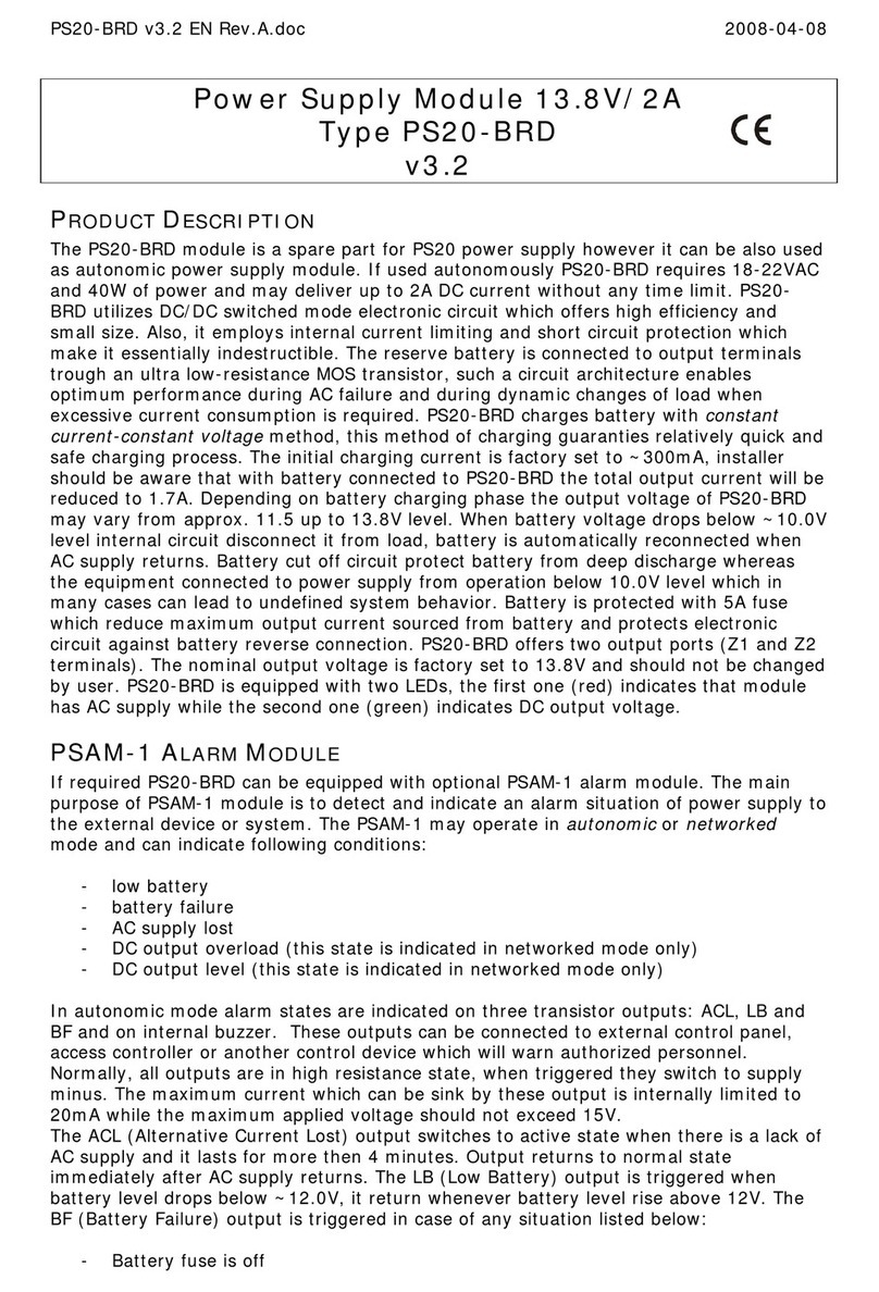 Roger PS20-BRD user manual