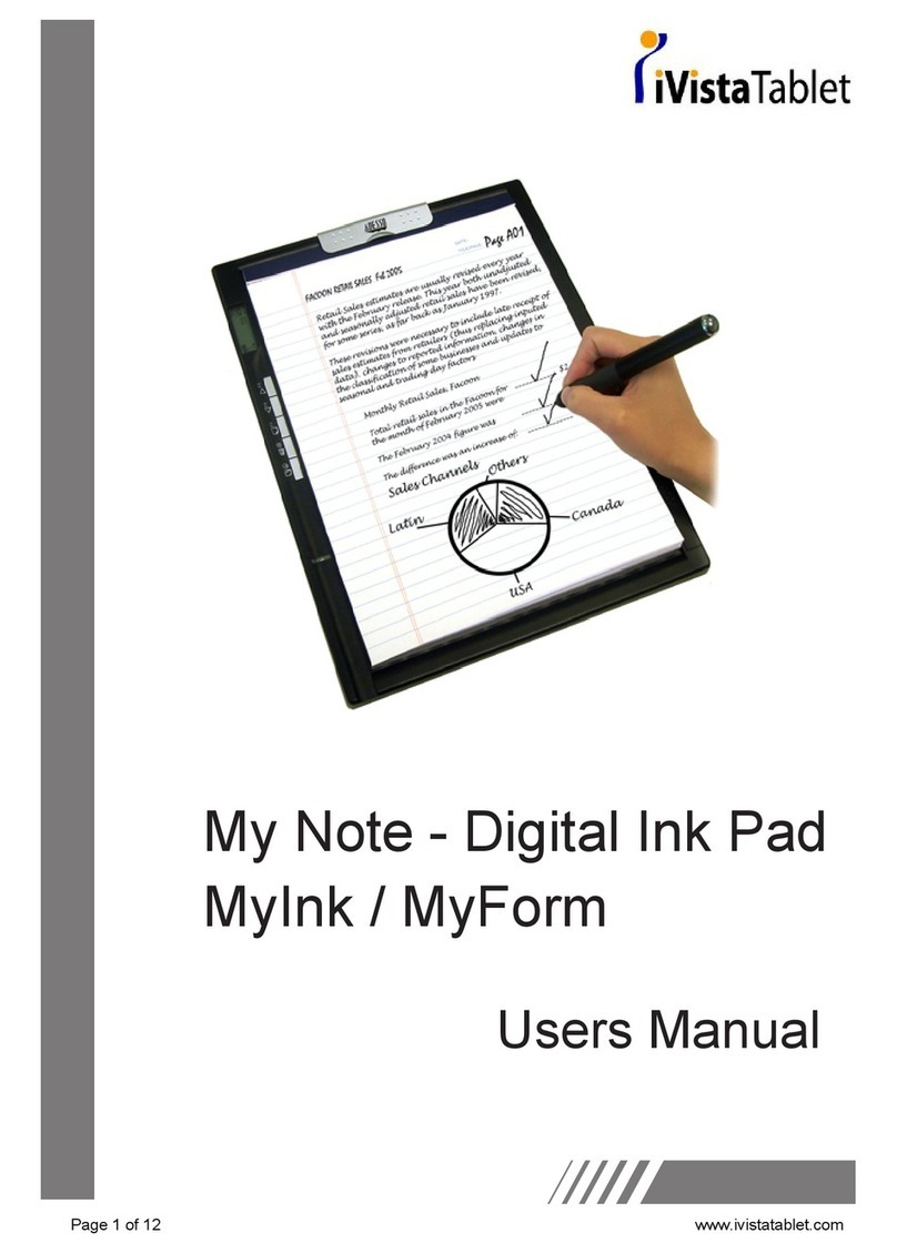 iVistaTablet MyNote MyLink User manual