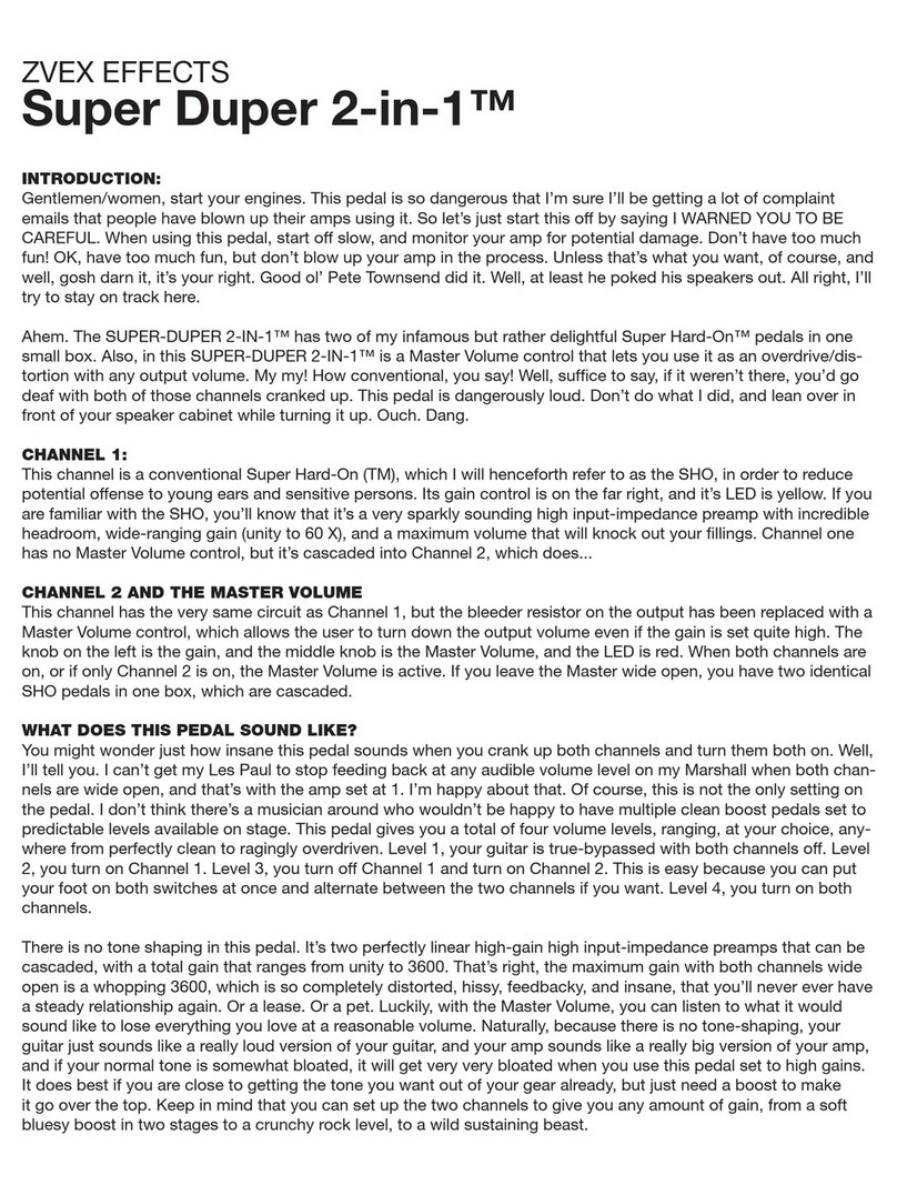 Zvex Effects Vexter Super Duper 2-in-1 User manual