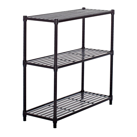 Trinity 3-Tier Slat Shelving Rack User manual