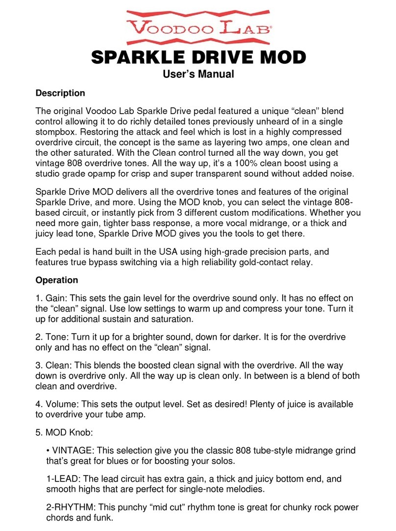 Voodoo Lab SPARKLE DRIVE MOD user manual