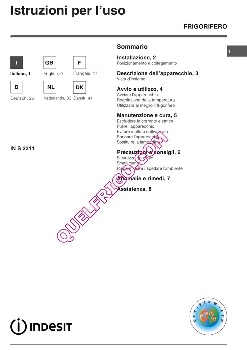 Indesit IN S 2311 operating instructions