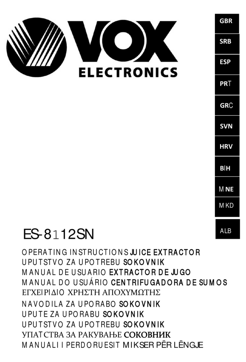VOX electronics ES-8112SN operating instructions