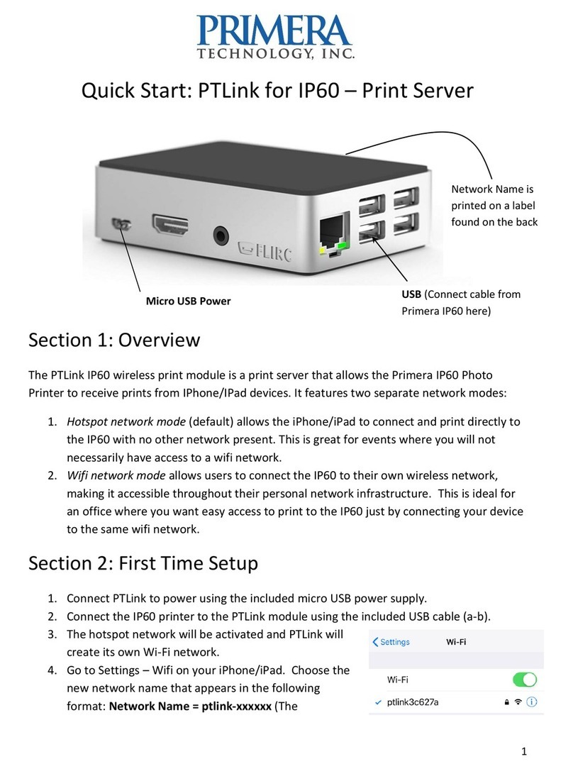 Primera PTLink quick start