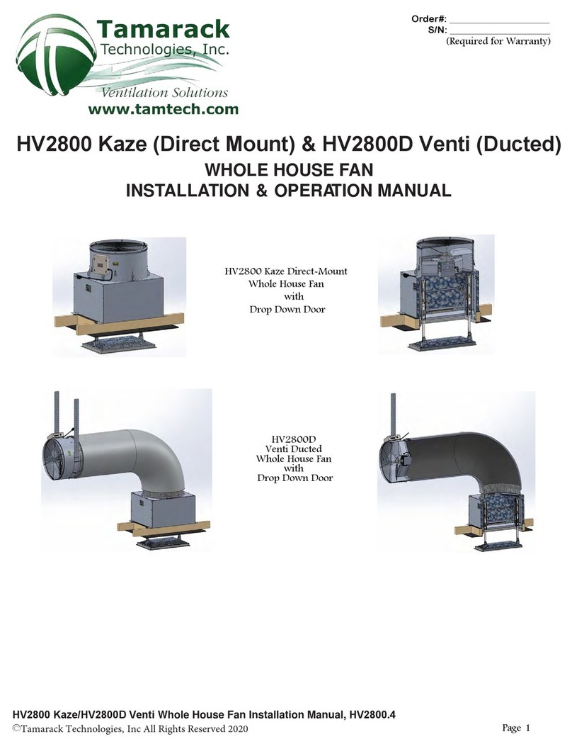 Tamarack Technologies HV2800 Kaze User manual