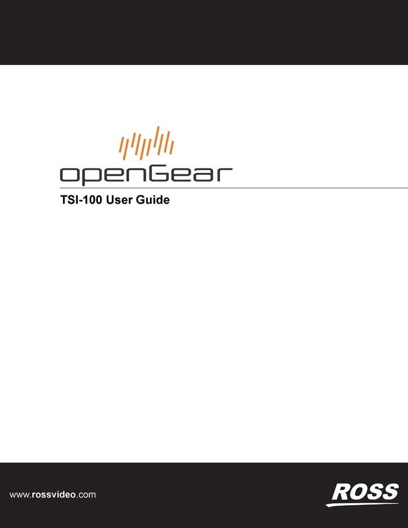 Ross openGear TSI-100 user guide Ross openGear TSI-100 user guide
