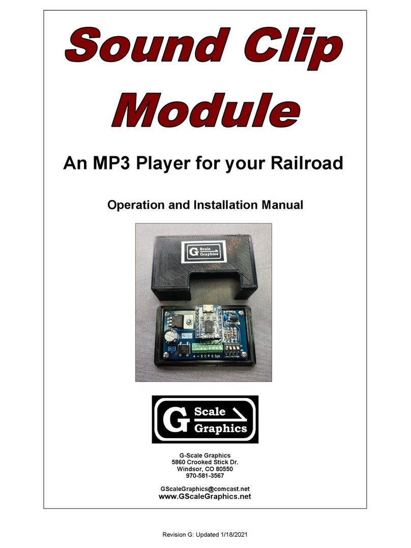 G-Scale Graphics Sound Clip Operation and installation manual