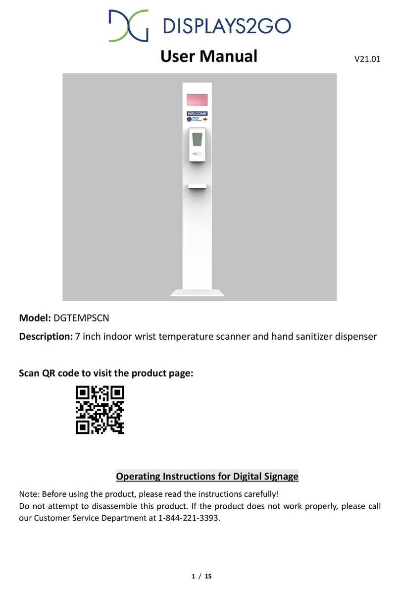 Displays2go DGTEMPSCN user manual