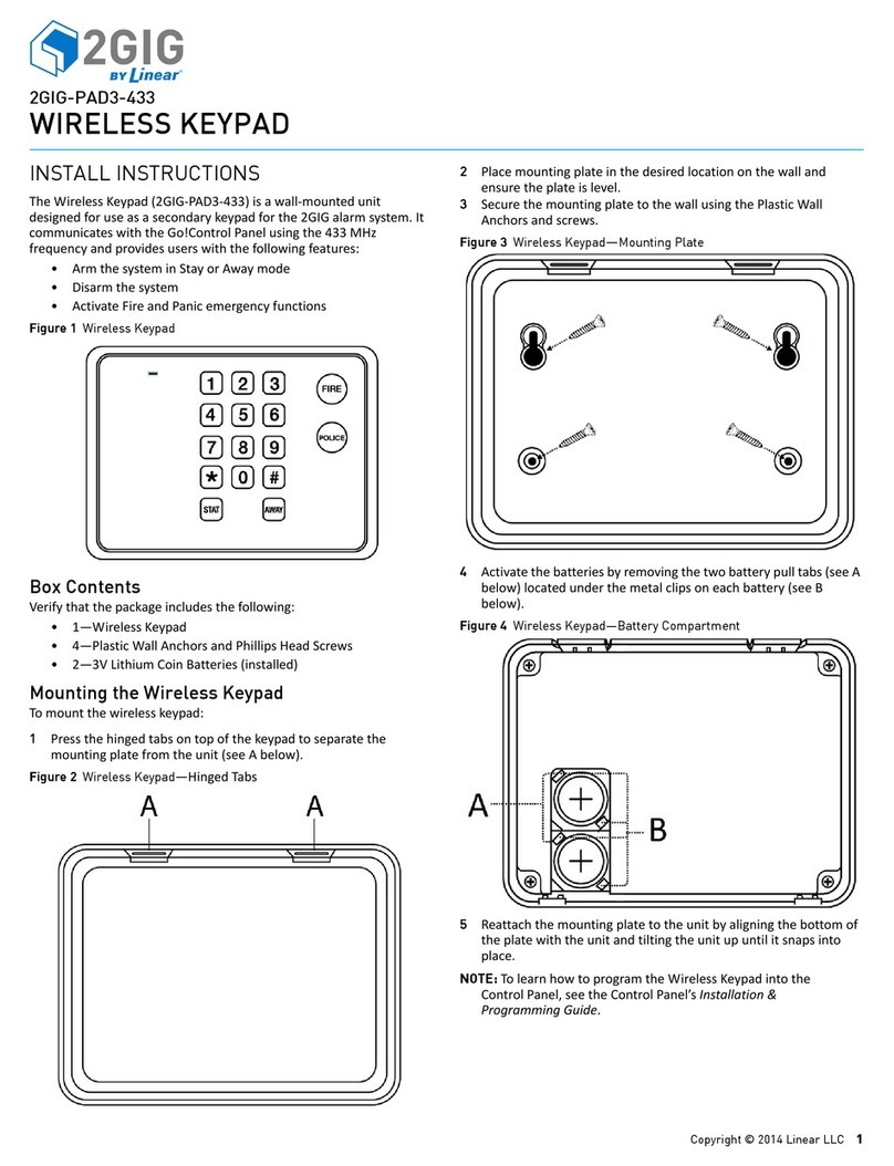 Linear 2GIG-PAD3-433 Configuration guide