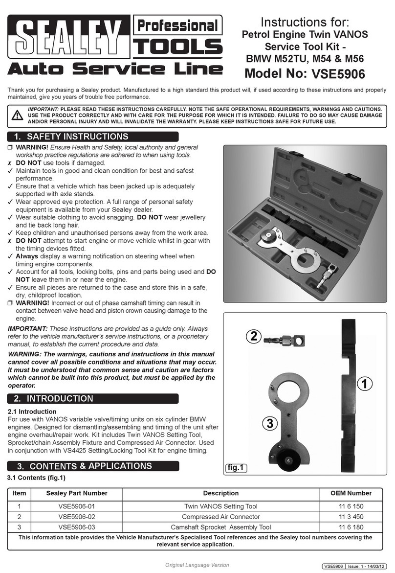 Sealey VSE5906 User manual