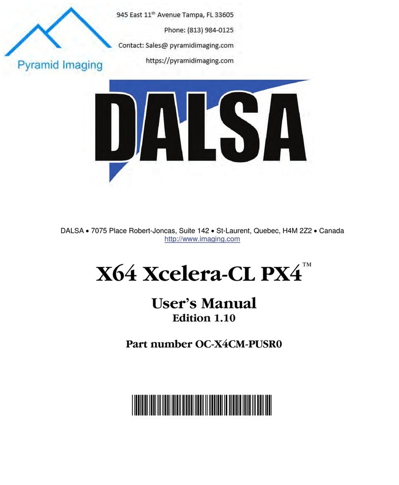 Dalsa X64 Xcelera-CL PX4 User manual