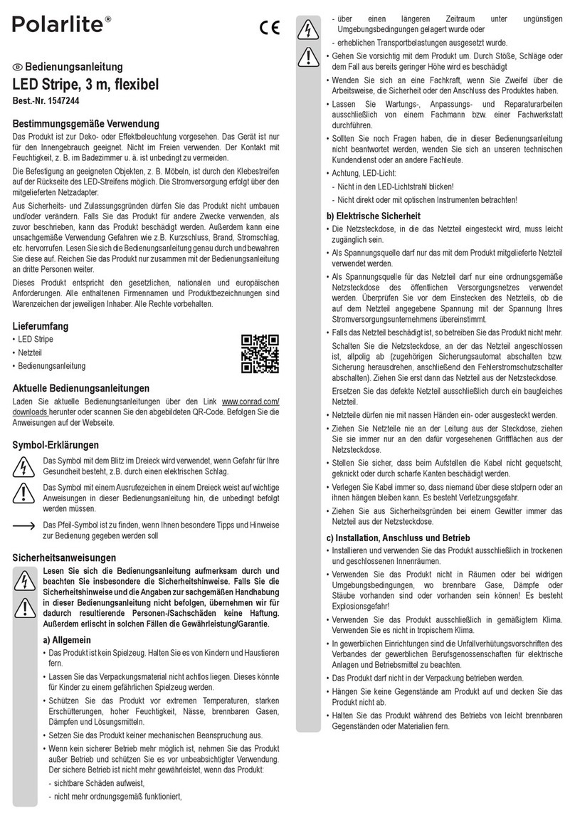 Polarlite 1547244 operating instructions