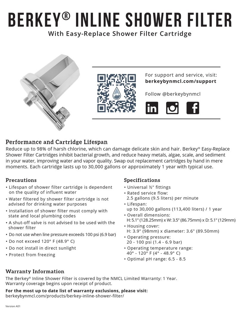 Berkey inline Shower Filter instructions