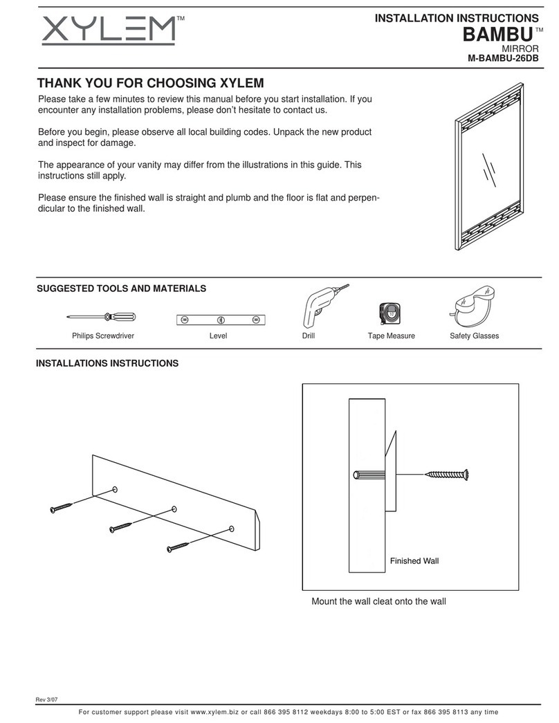 Xylem BAMBU M-BAMBU-26DB installation instructions Xylem BAMBU M-BAMBU-26DB installation instructions
