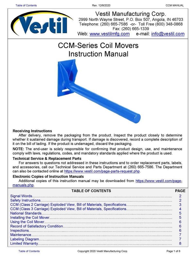 Vestil CCM Series User manual