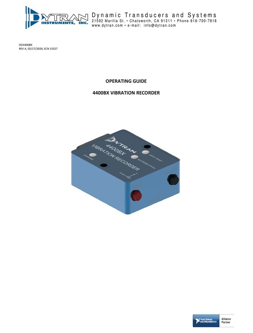 Dytran Instruments VIBRACORDER 4400B Series operating guide Dytran Instruments VIBRACORDER 4400B Series operating guide