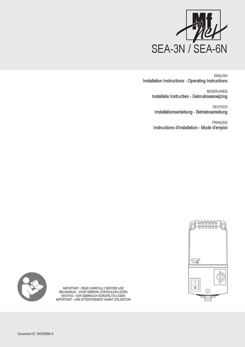 Vostermans Ventilation Mf-Net SEA-3N installation instructions