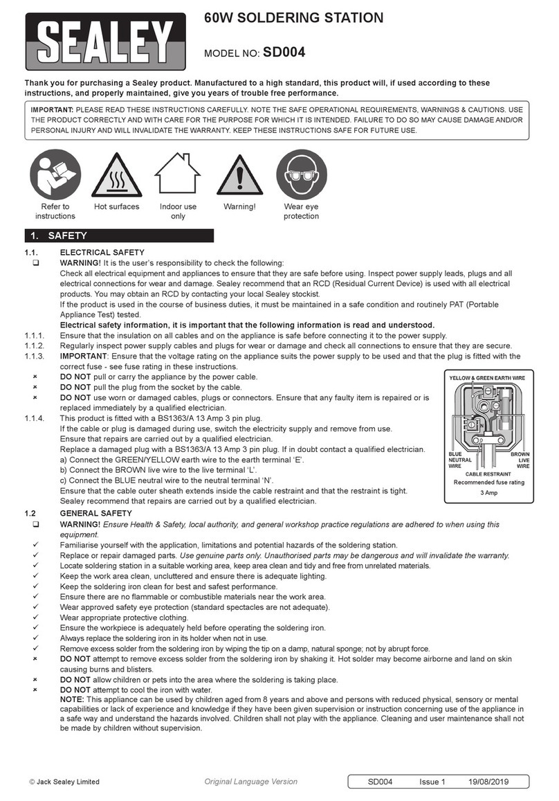 Sealey SD004 instructions