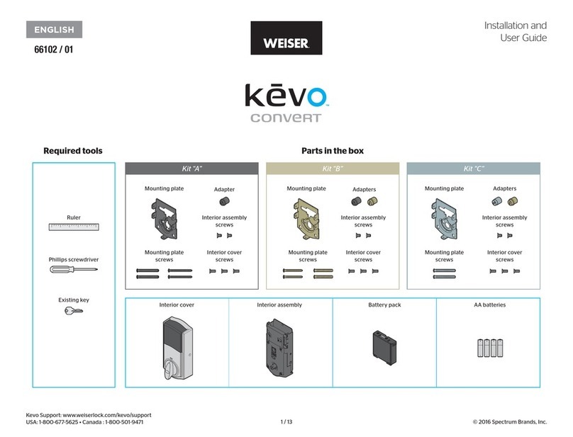 Weiser kevo convert 66102/01 User manual