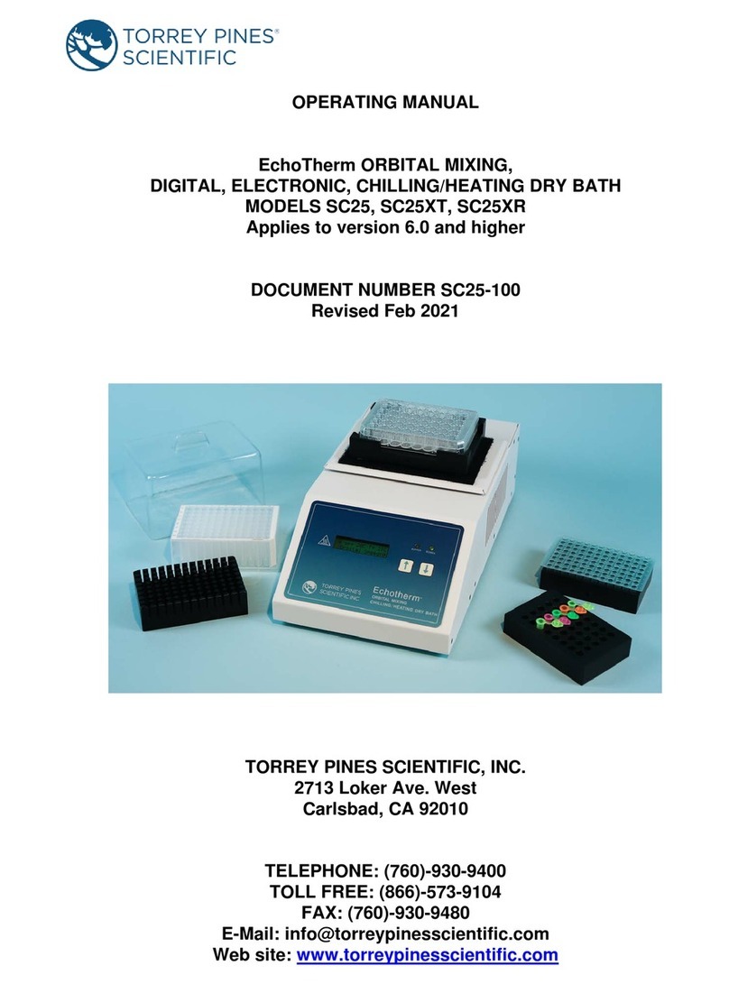 TORREY PINES SCIENTIFIC EchoTherm SC25 operating manual