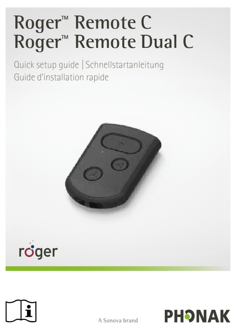 Phonak Roger Remote C Quick setup guide