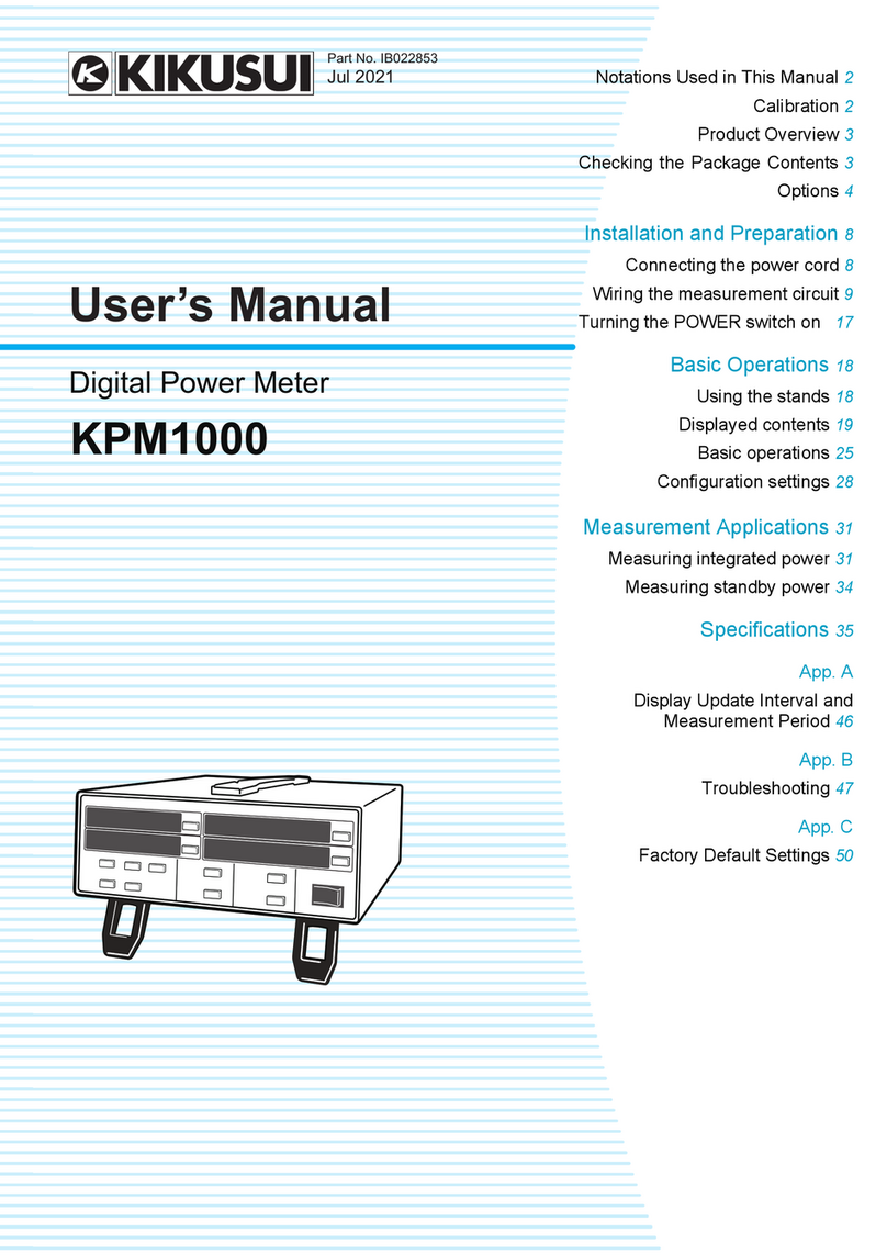 Kikusui KMP1000 user manual
