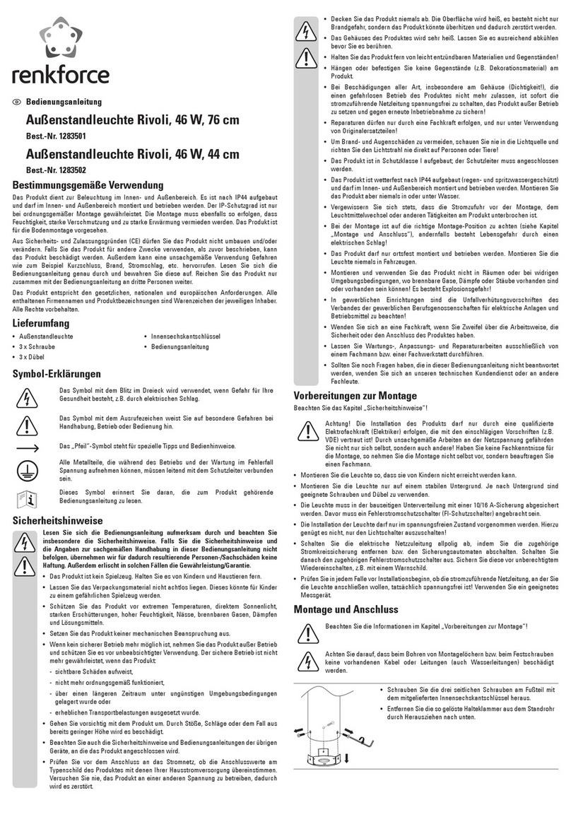 Renkforce 1283501 operating instructions