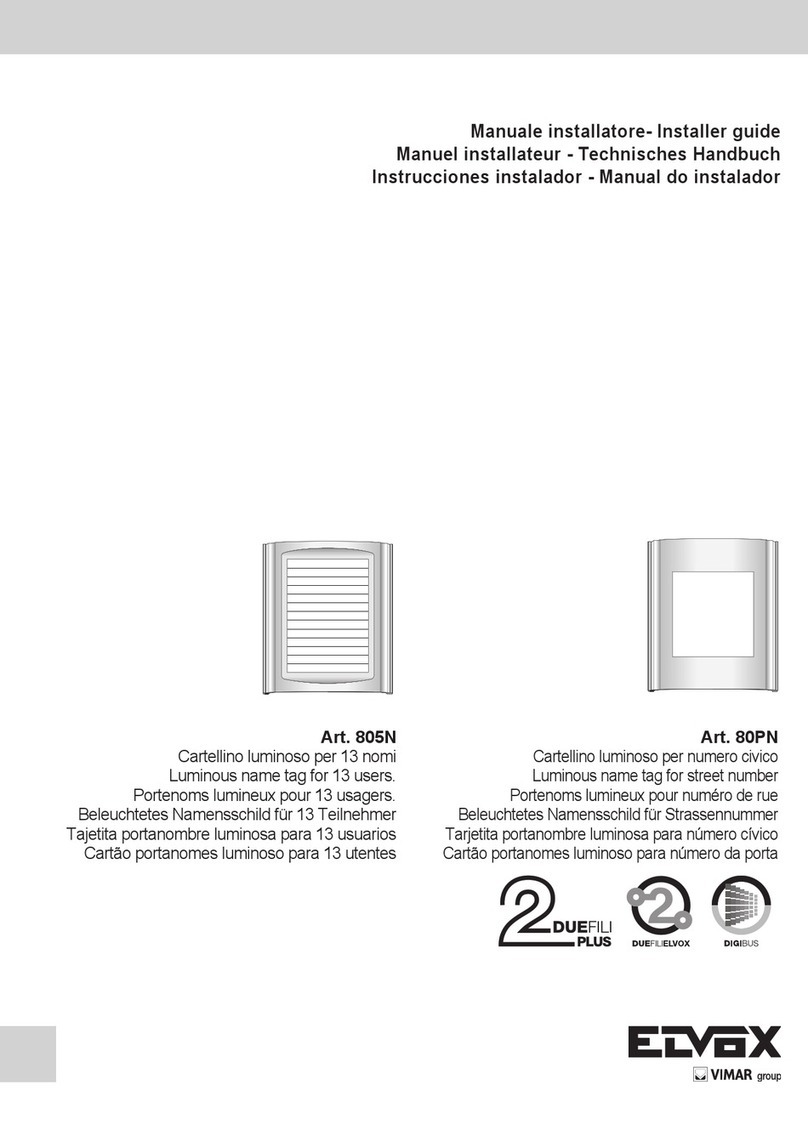 Vimar Elvox 805N Assembly instructions