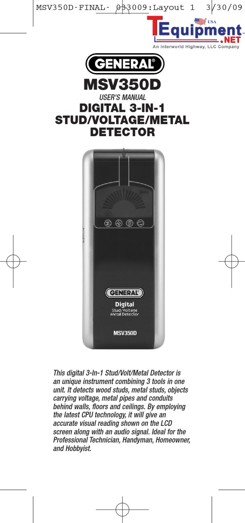 General MSV350D user manual