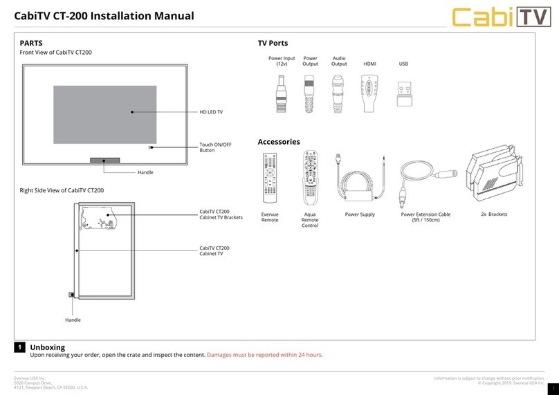 Evervue CabiTV CT-20 User manual Evervue CabiTV CT-20 User manual