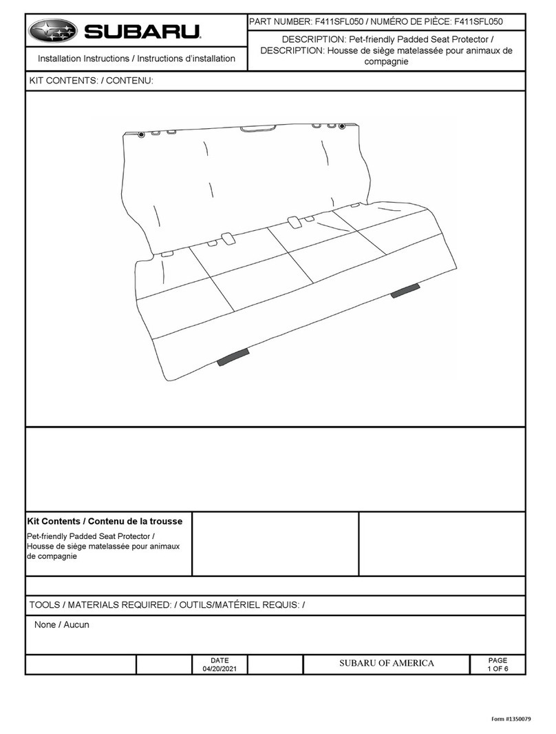 Subaru F411SFL050 User manual