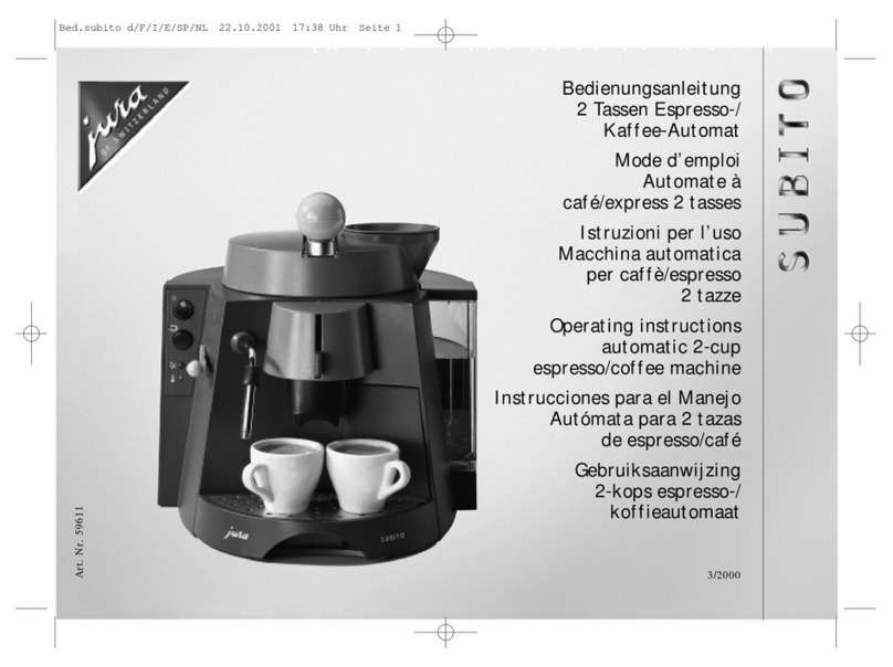 Jura SUBITO User manual Jura SUBITO User manual