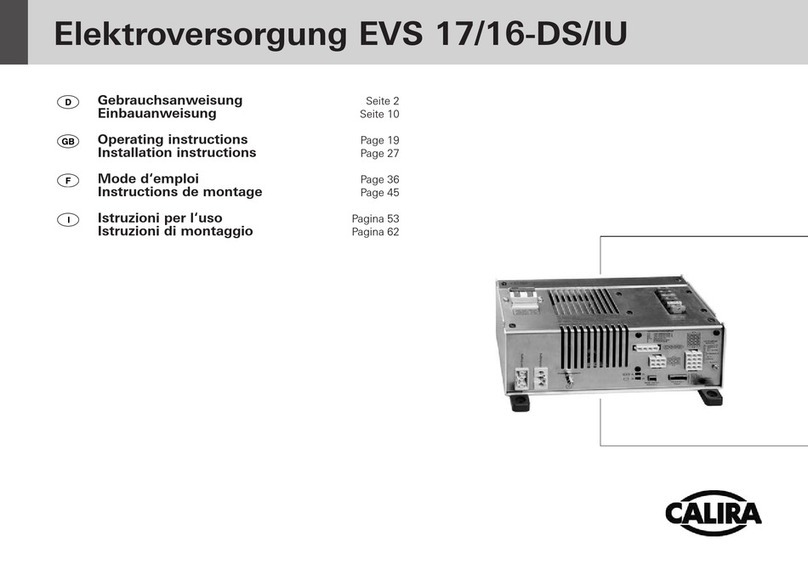 Calira EVS 17/16-DS/IU operating instructions