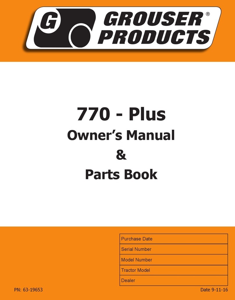 Grouser Products 770 - Plus Owner's manual & parts book Grouser Products 770 - Plus Owner's manual & parts book