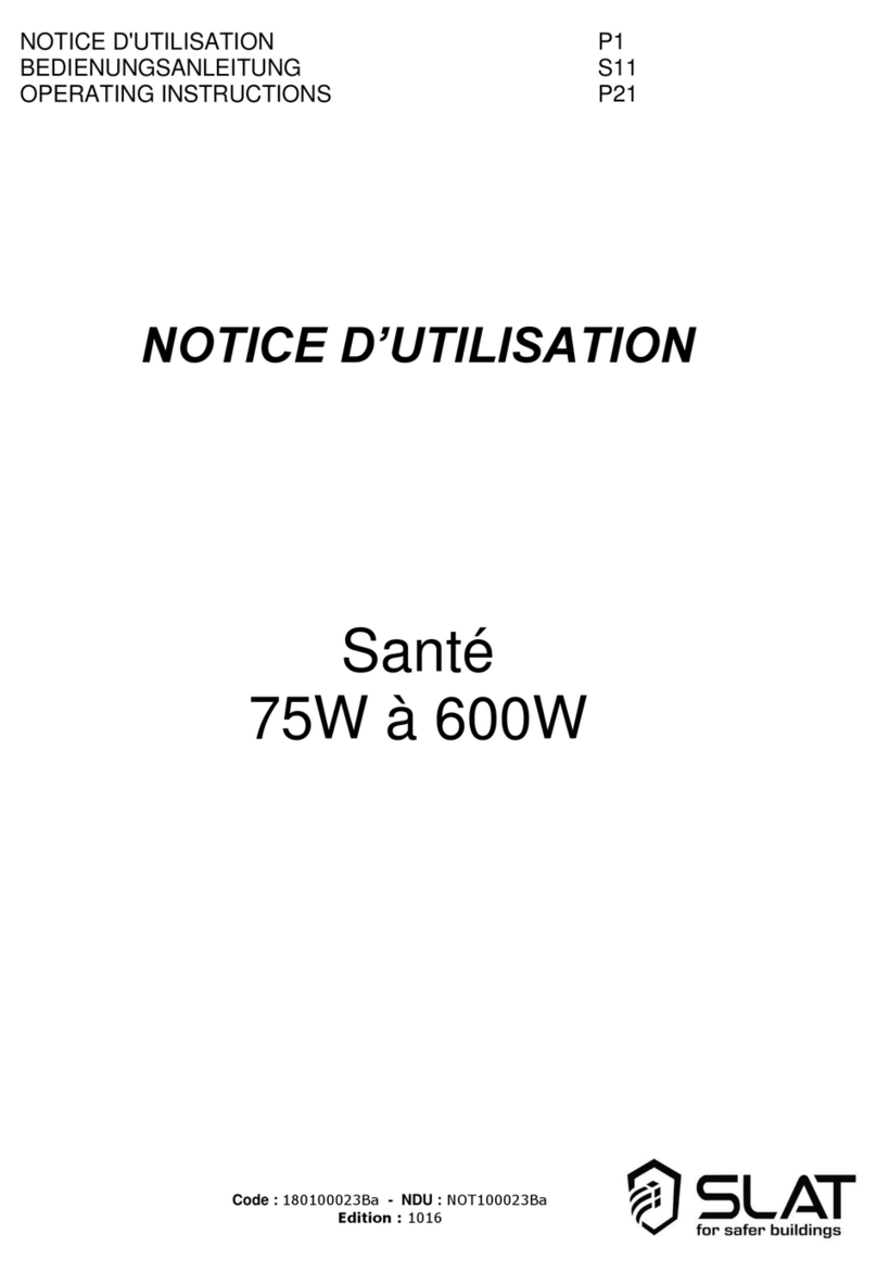 SLAT SANTE operating instructions