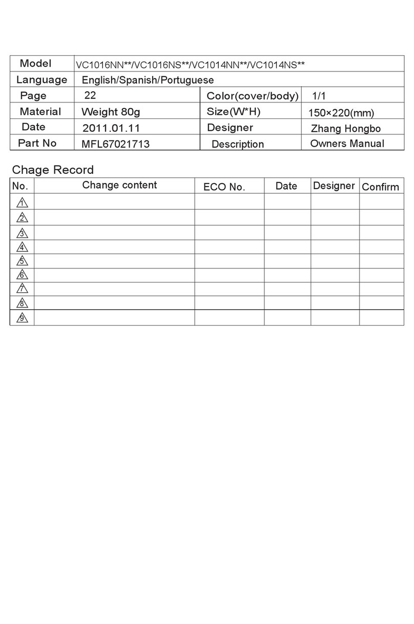 LG VC1016NN Series owner's manual
