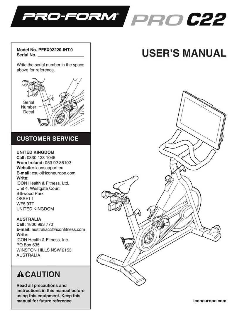 ICON PRO-FORM PRO C22 User manual