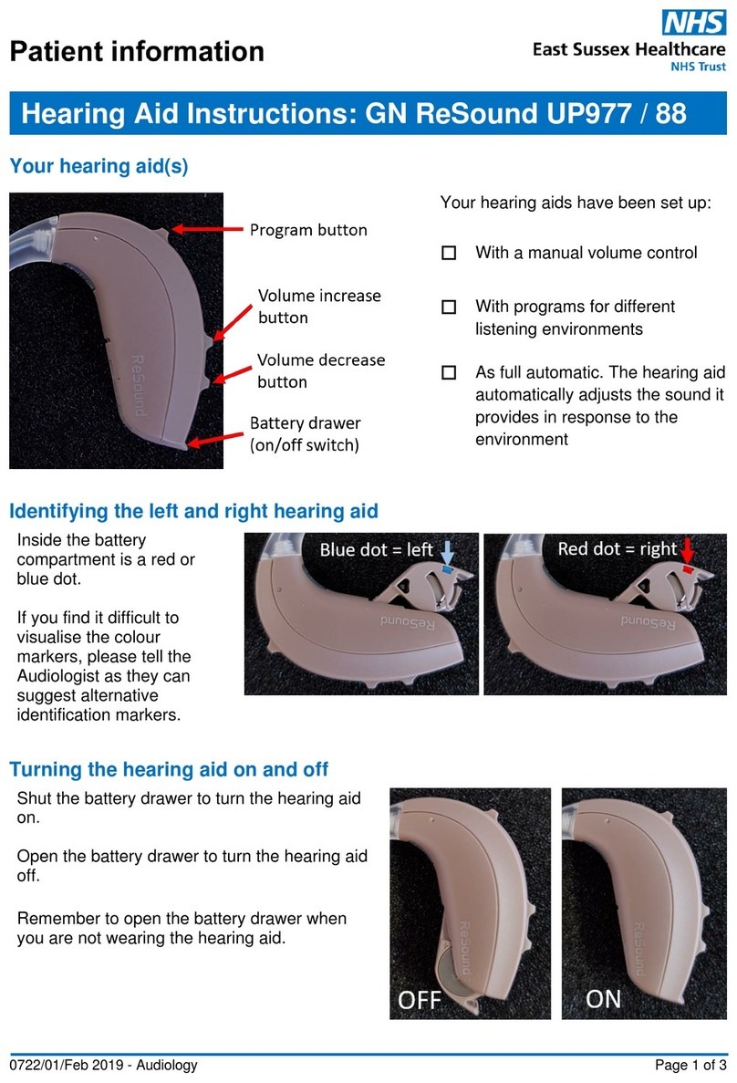 NHS GN ReSound UP977 instructions