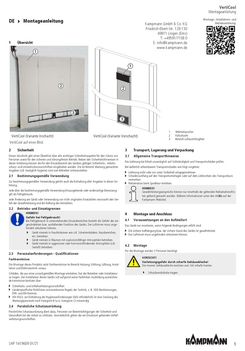 Kampmann VertiCool User manual