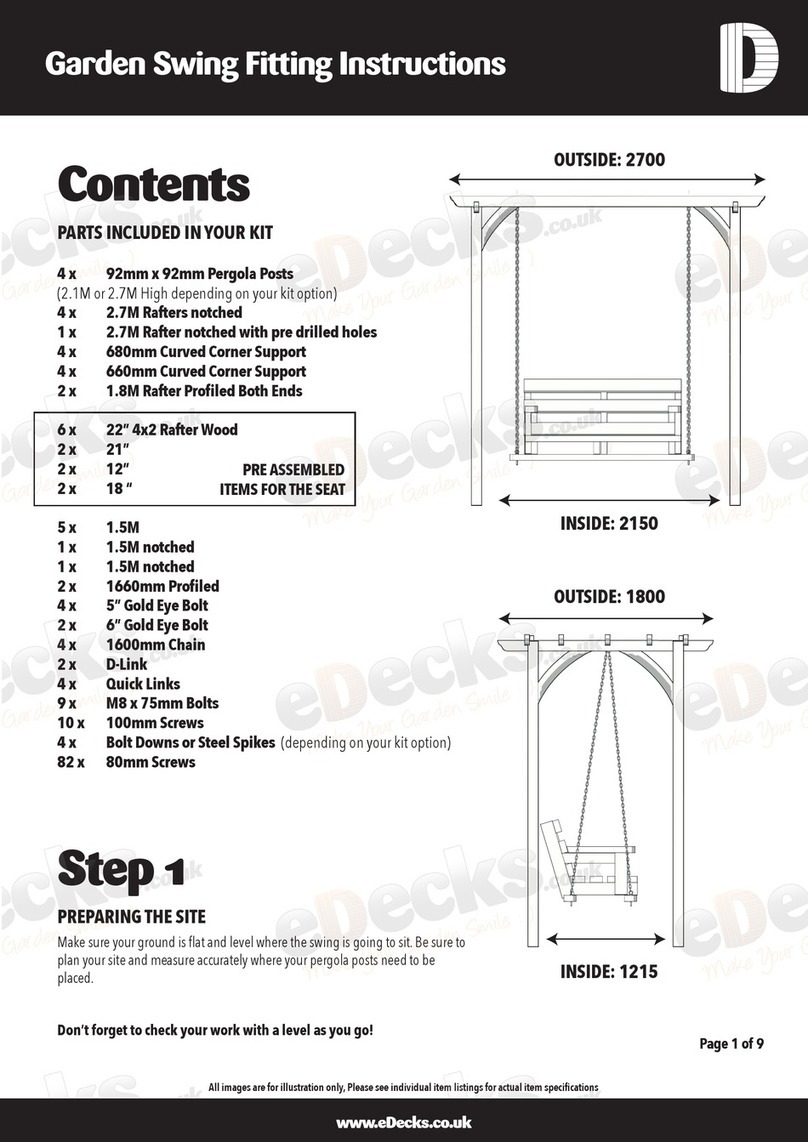 eDecks Garden Swing User manual