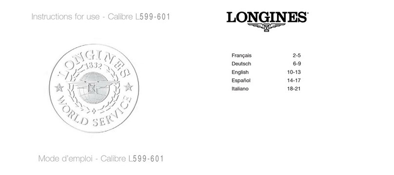 Longines Calibre L599-601 Instructions for use