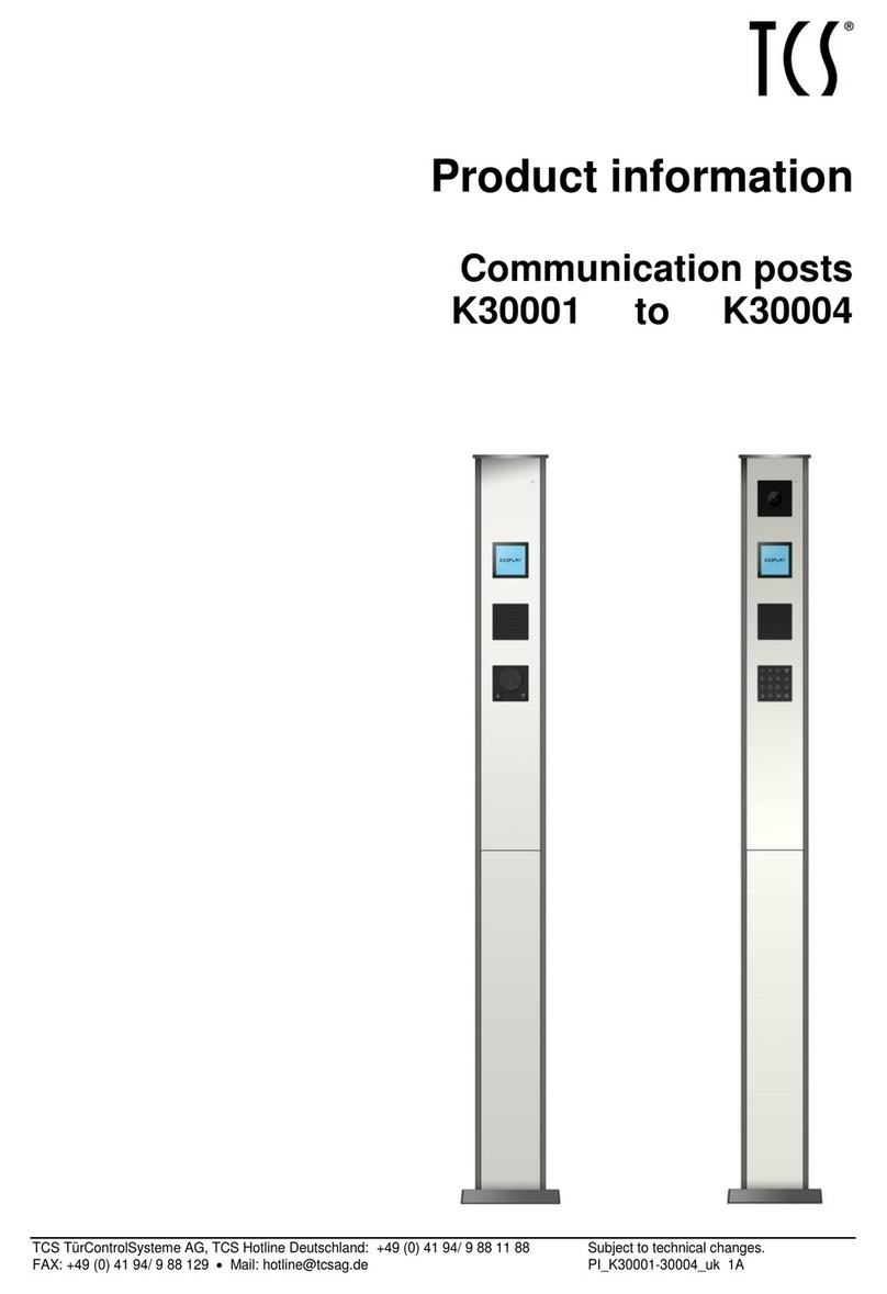 TCS K30001 User manual