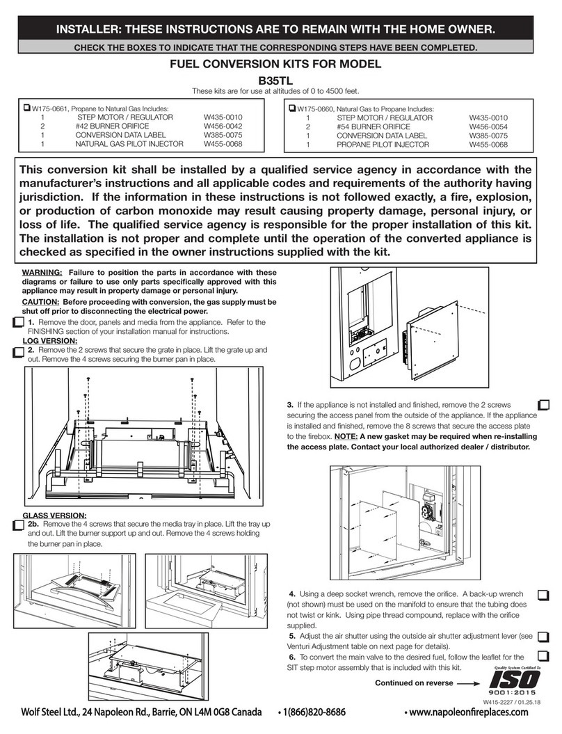 Napoleon B35TL User manual