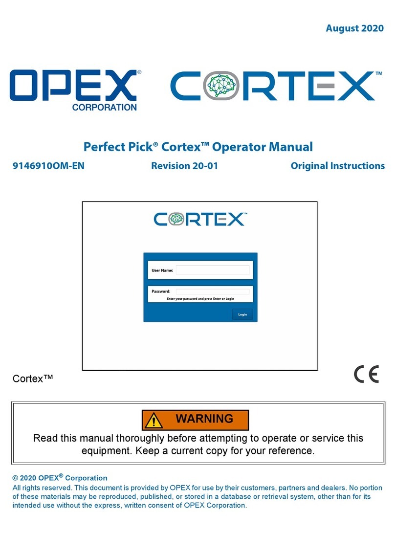 Opex Perfect Pick Cortex Operator's manual